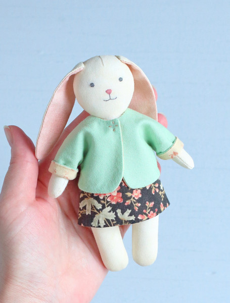 PDF Mini Bunny Doll with Set of Clothes Sewing Pattern - Inspire Uplift