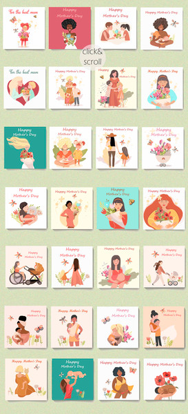 Mother's day cards hand drawn SET.jpg