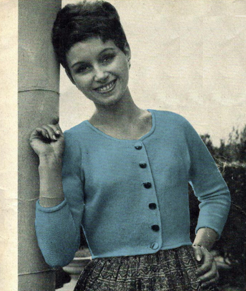 Short Cardigan Vintage Pattern Knitting