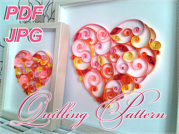 Quilling Design Templates a Heart, Paper Quilling Patterns, Quilling  Template Patterns for creating a heart - Yahoo Shopping