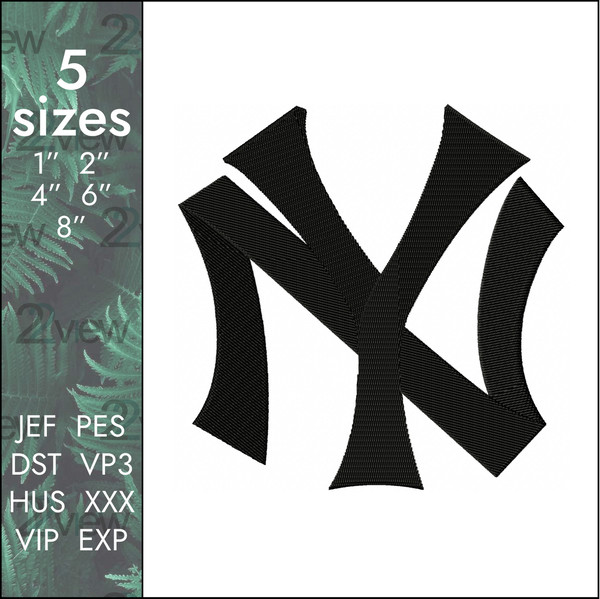 yankees new york baseball team logo machine embroidery design