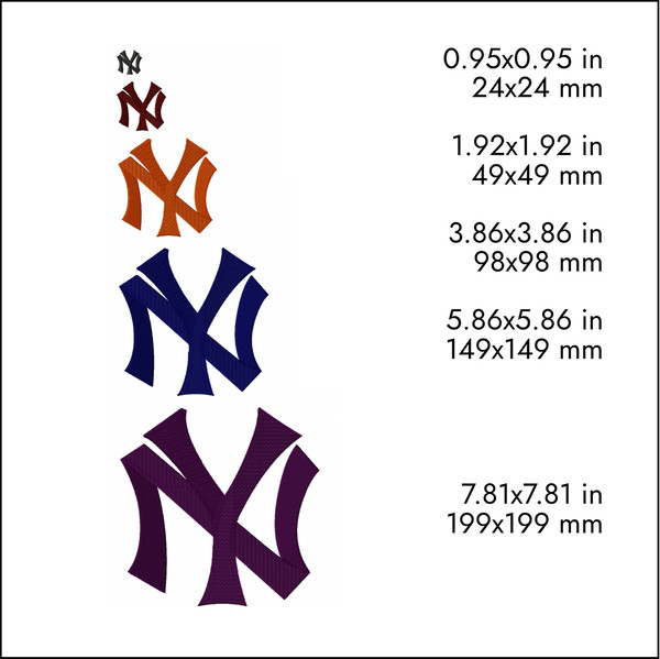 yankees new york baseball team logo machine embroidery designs