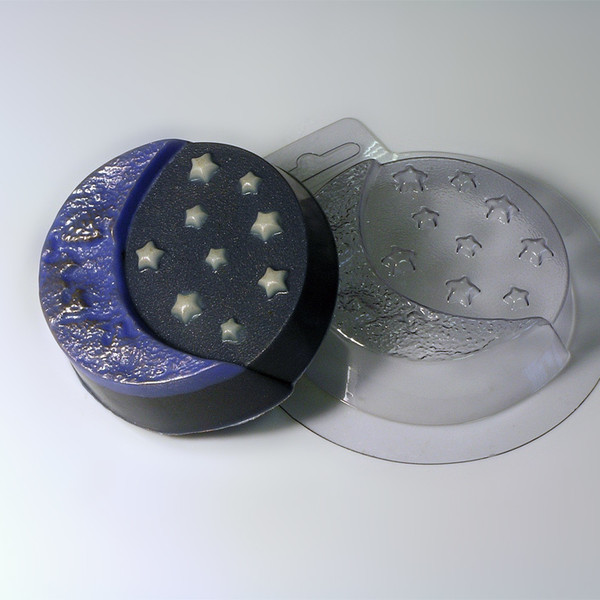 Crescent and stars soap and plastic mold