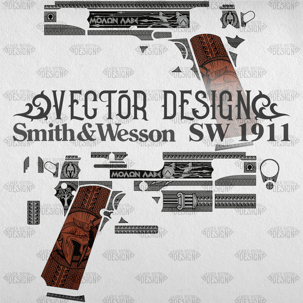 VECTOR DESIGN Smith & Wesson SW 1911 Molon labe 1.jpg