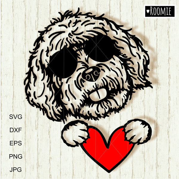 Labradoodle with heart and sunglasses clipart.jpg