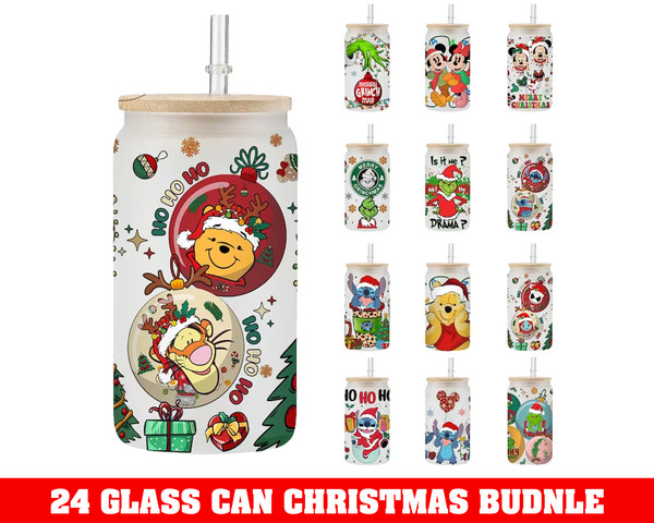 Cartoons Christmas 16oz Libbey Can Glass CRM07112201 7.99 2.jpg