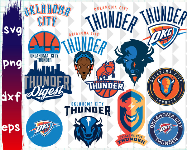 Oklahoma City Thunder logo, Oklahoma City Thunder svg, Oklahoma City Thunder clipart, NBA.png