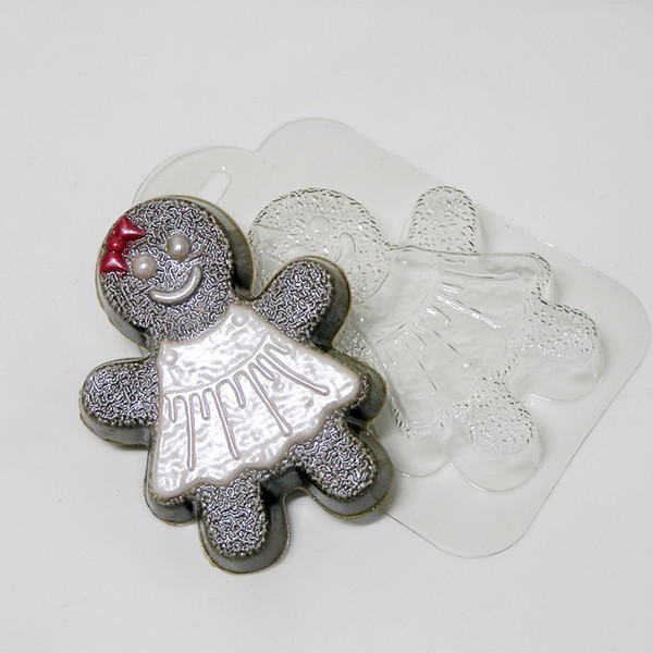 Gingerbread girl soap and plastic mold