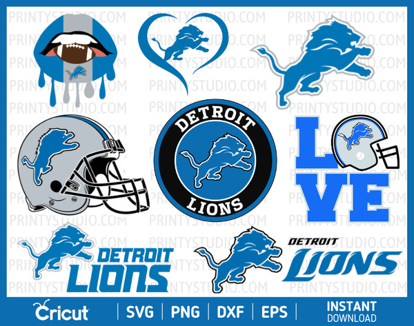 Detroit Lions SVG Cut Files, Detroit Lions Logo Svg, Clipart - Inspire ...