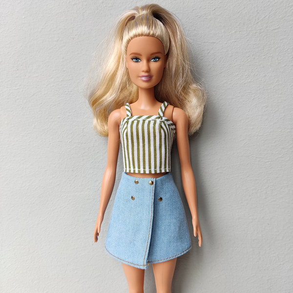 Barbie doll clothes denim skirt - Inspire Uplift