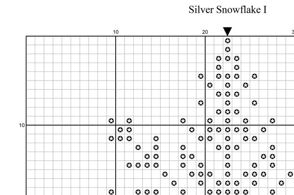 Snowflake symbol cross stitch pattern