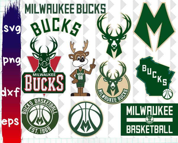 Milwaukee Bucks, Milwaukee Bucks svg, Milwaukee Bucks clipart, Milwaukee Bucks logo, NBA.png