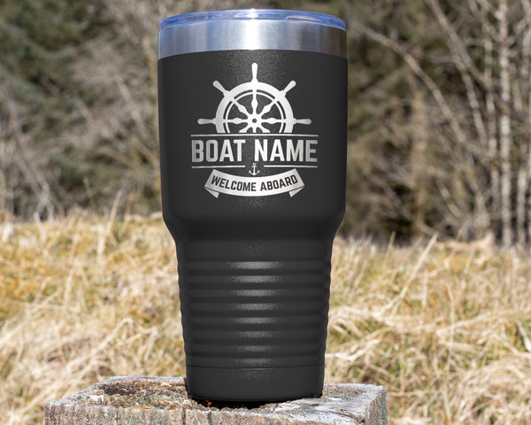 Personalized tumbler Boat name mug Boat accessories Boating gifts 2.jpg