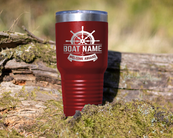 Personalized tumbler Boat name mug Boat accessories Boating gifts 4.jpg