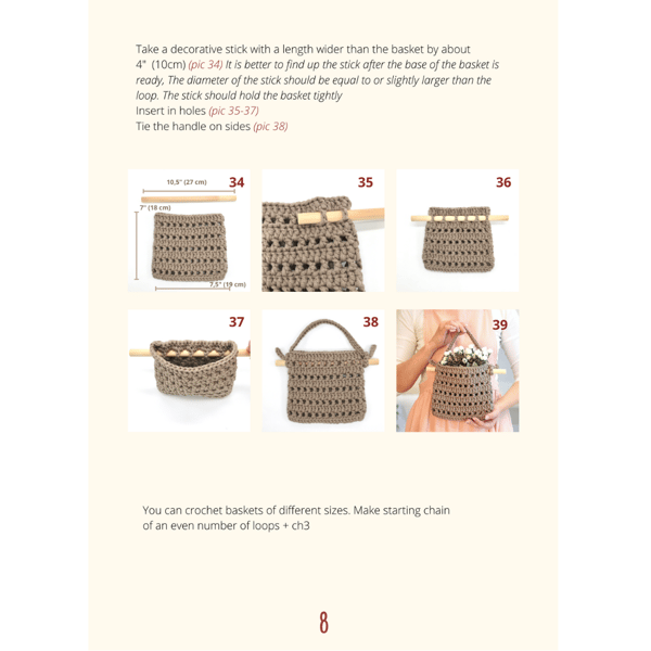 Crochet Pattern, Mesh hanging basket, storage basket DIY, bo - Inspire ...