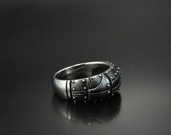 modernsilver ring for men by GatoJewel