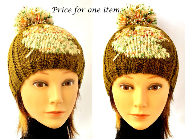 Canadian hat Autumn knit hat Unisex hats kids Winter knit hat Knitted pompom beanie Autumn fashion kids March birthday.jpg