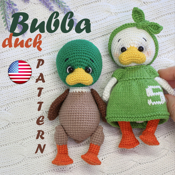 Duck crochet pattern, Goose crochet pattern, amigurumi duck pattern tutorial, DIY DudziToys Christmas duck DudziToys.jpg