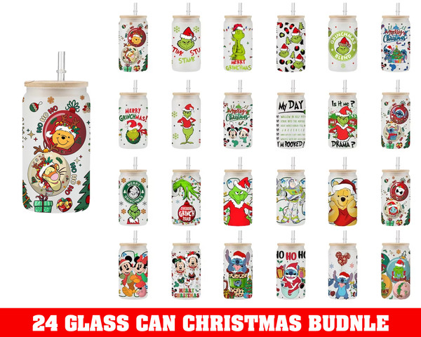 Cartoons Christmas 16oz Libbey Can Glass CRM07112201 7.99.jpg