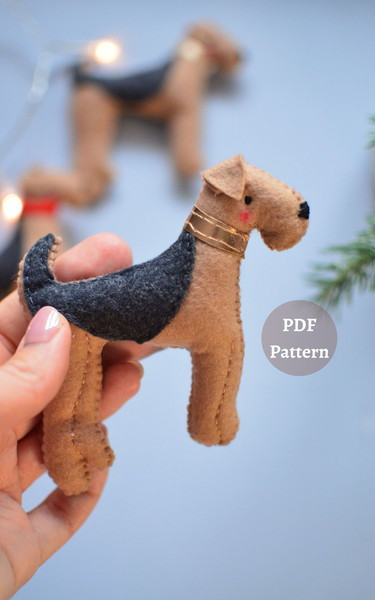 Dog PDF Sewing Pattern DIY Felt Plushie Christmas ornament A - Inspire  Uplift