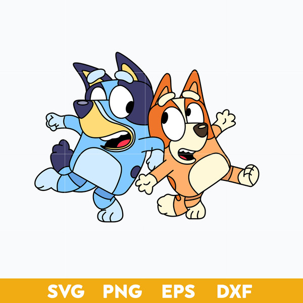 Bluey And Bingo Dog Jumping SVG, Bluey SVG, Cartoon SVG File - Inspire ...