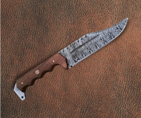 Knife, Damascus Skinning knife, handmade Knife, Hand forged knife, Hunting knife with knife sheath, Bushcraft knife