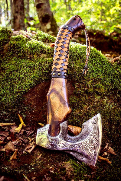 Viking Axe, Handmade Viking Axe, Bearded Axe, Battle Axe, Viking Hatchet (4).jpg