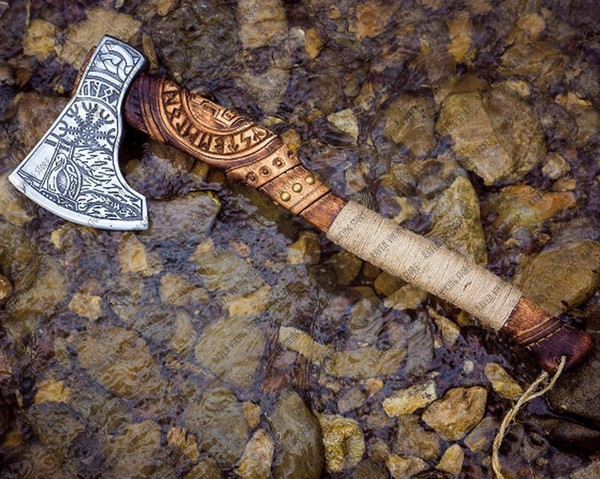 Viking Axe, Handmade Viking Axe, Bearded Axe, Battle Axe, Viking Hatchet (6).jpg