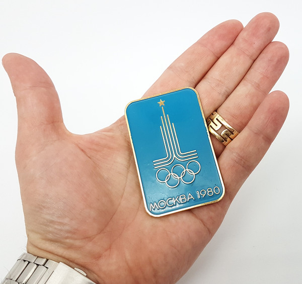 3 Pin Badge Olympic stella with Star mascot USSR Olympic Games Moscow 1980.jpg