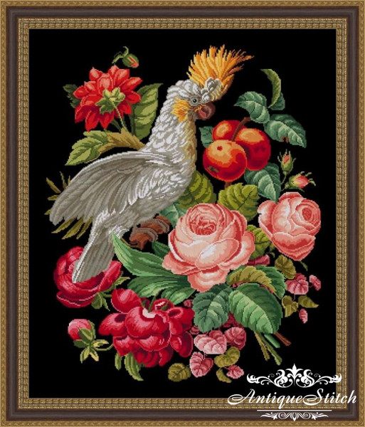 White-Cockatoo-Flowers-berlin-woolwork