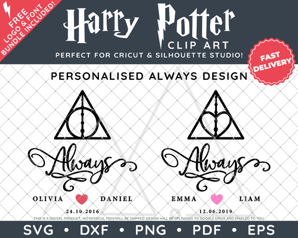 Harry Potter Custom Always Valentines by SVG Studio Thumbnail.png