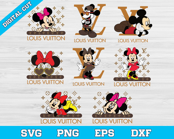 Mickey and Louis Vuitton Svg 