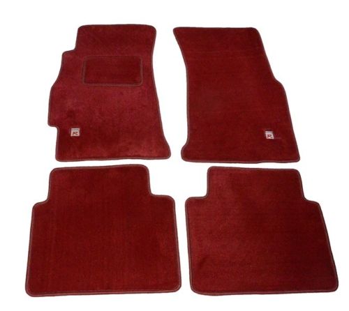 Carpet Set Floor Mats 4 Pc Red Type-r for LHD 96-00 Honda Ci