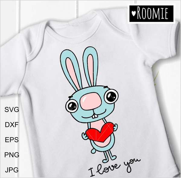 Valentine Bunny with heart shirt design .jpg