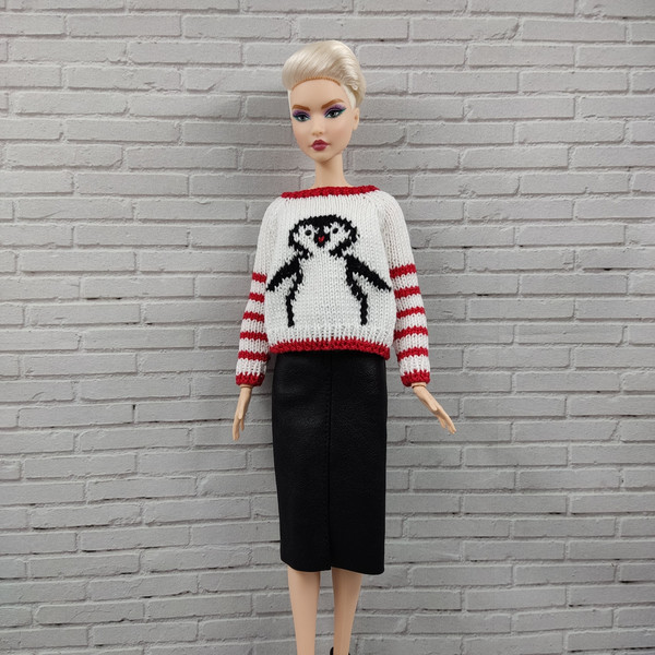 Barbie leather skirt and jumper.jpg