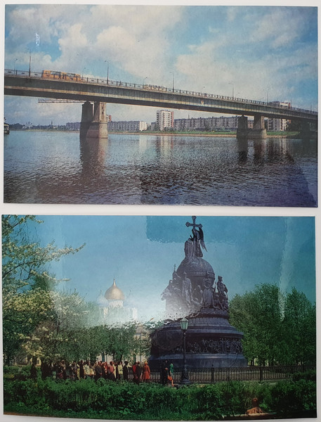 7 NOVGOROD USSR vintage color photo postcards set views of town 1980.jpg