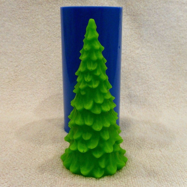 Fir-tree soap and silicone mold