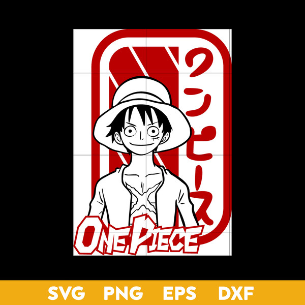 One Piece Svg, Luffy One Piece Svg, Luffy Svg, One Piece Anime Svg, Anime  Gift Svg, Anime Svg, png, eps, dxf digital download.