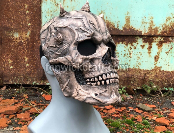 darth maul skull cosplay mask  beige