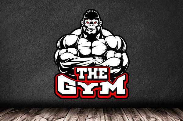 The Gym Workout Bodybuilder Fitness Crossfit Wall Sticker Full Color