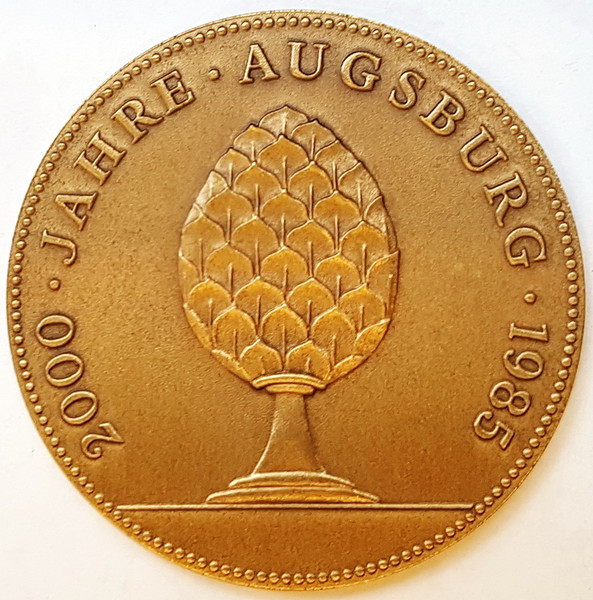 2 Commemorative bronze table medal Augsburg 2000 years 1985.jpg
