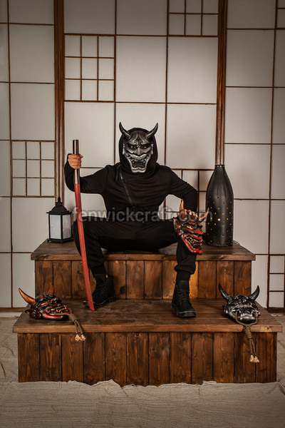 the black mask of the japanese demon