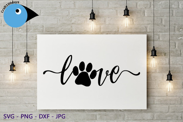 Love with a Paw Print dxf.png