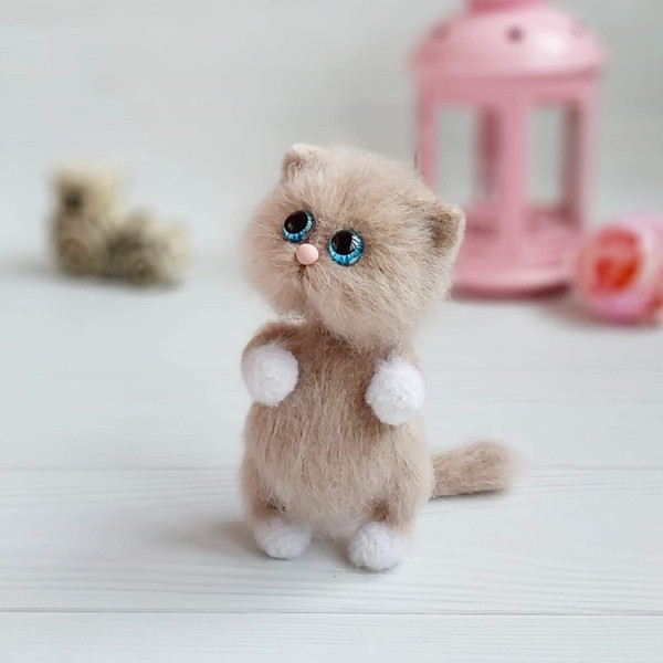 fluffy cute crochet kitten