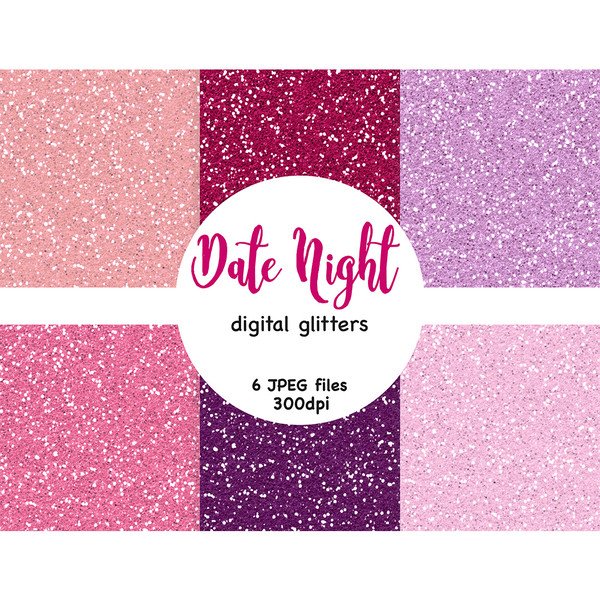Bright pink and purple sparkle digital glitters for crafting, planner stickers and Valentine's Day invitations. Pastel textures of red, pink and purple for craf