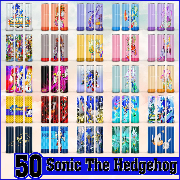 Sonic Tumbler, Sonic PNG, Tumbler design, Digital download.jpg