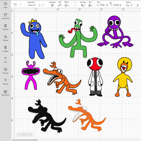 Rainbow Friends Characters SVG, Rainbow Friends Cricut, Rain - Inspire  Uplift