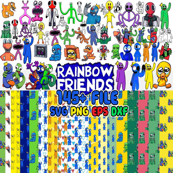 Rainbow friends SVG, Rainbow friends PNG, Sublimation, Transfer, Digital  download, Vector illustration