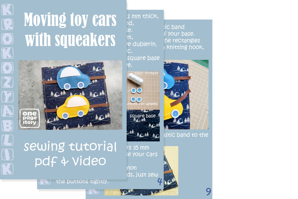 pdf and video tutorial about sewing a baby book or play mat