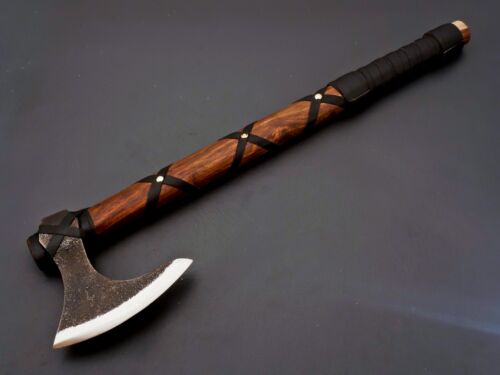 Custom Hand Forged carbon steel Original Ragnar Lothbrok Viking Axe Gift For him 2.jpg